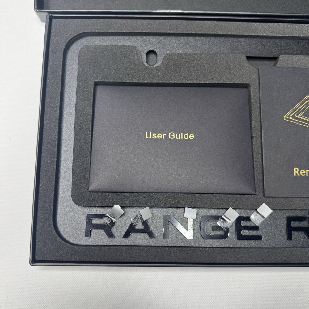 Range Rover All Black License Plate Metal with Nuts and Screws New Complete - Picture 2 of 7